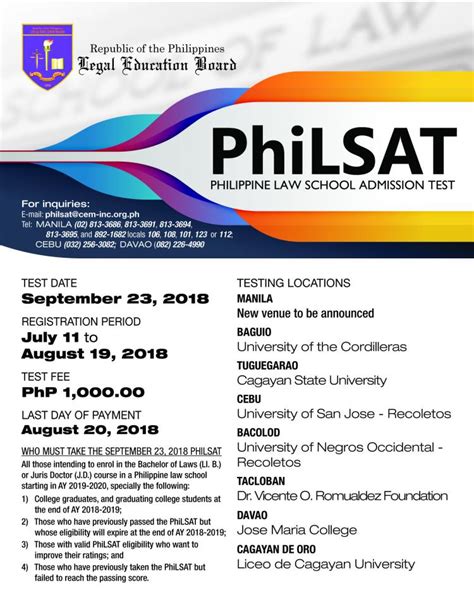 PhiLSAT Schedule and Requirements .
